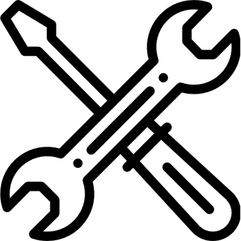 08 Silhouette of a cat sitting, tail curved.