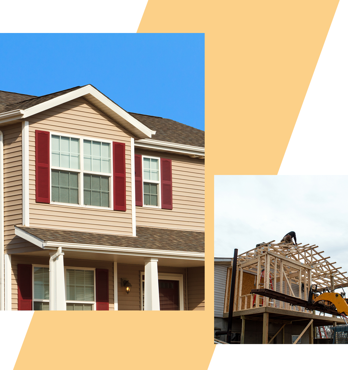 Group 3 (12) House exterior and construction site juxtaposed.